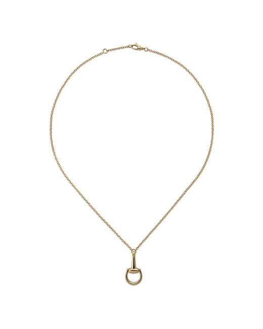 Gucci Metallic Horsebit Necklace