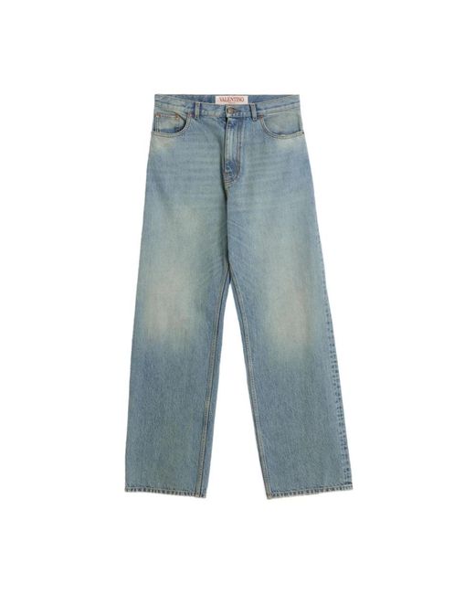 Valentino Blue Straight Fit Jeans for men