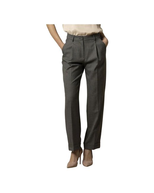 Kocca Gray Straight Trousers