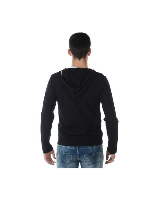 Armani Jeans Black Hoodies for men