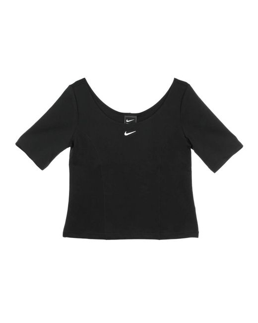 Nike Fitness ,Zwart ,Polyester Sportswear Tech Pack Crop Top in het Black