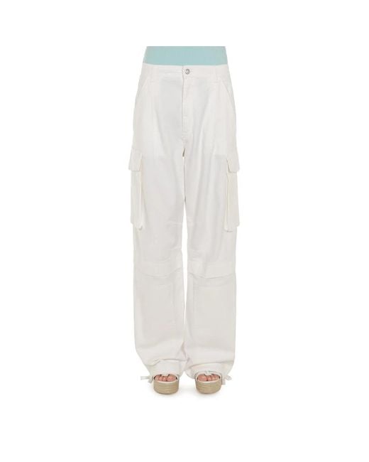 Moschino White Wide Trousers
