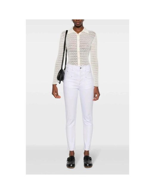 Isabel Marant White Slim Fit Jeans