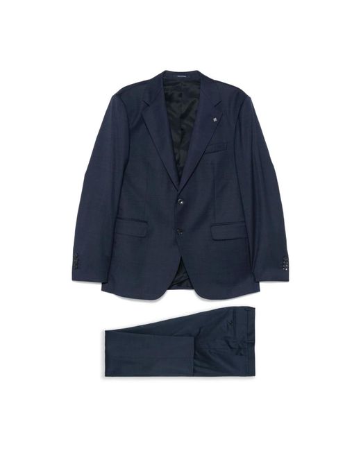 Tagliatore Single Breasted Suit in het Blue voor heren