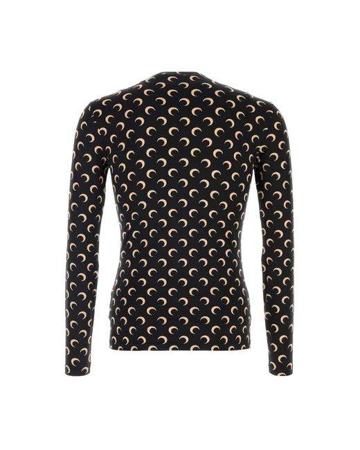 MARINE SERRE Black Long Sleeve Tops for men
