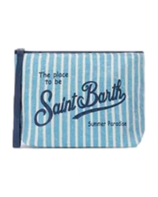 Mc2 Saint Barth Aline Linen Clutch in het Blue