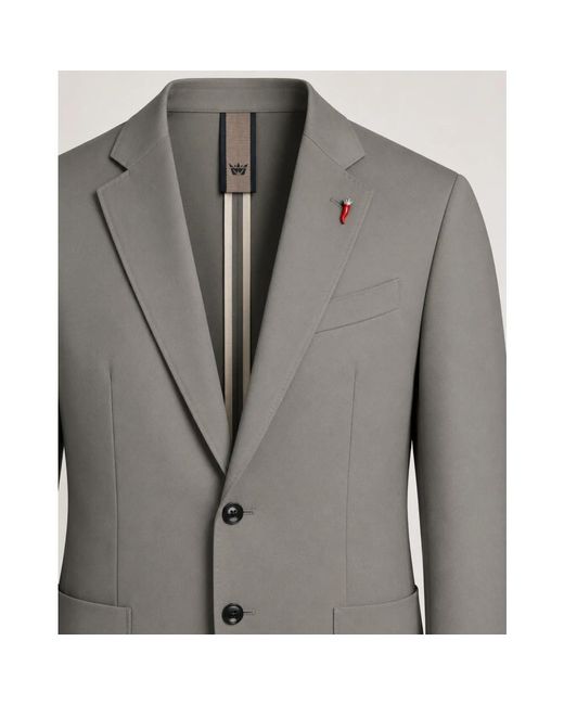 MULISH Abs702 Single-Breasted Pak in het Gray voor heren