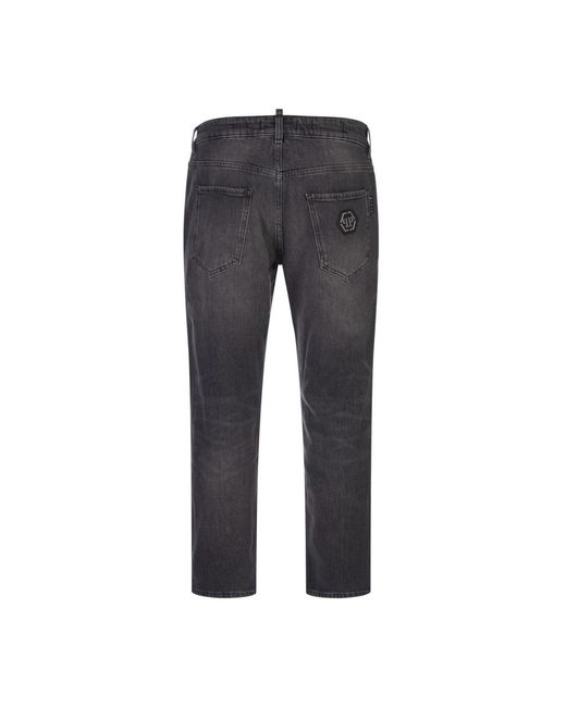 Philipp Plein Gray Slim-Fit Jeans for men