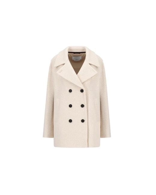 Harris Wharf London Natural Double-Breasted Coats