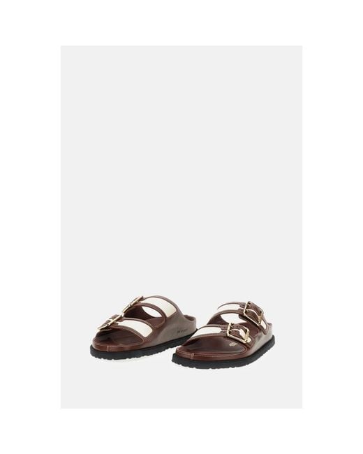 Birkenstock Brown Sliders for men