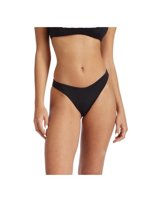 Fisico Black Microfiber Bikini Bottom