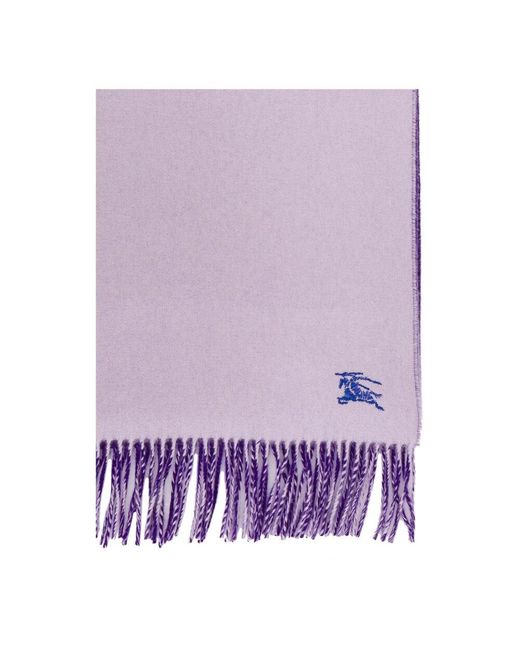 Sciarpa in cashmere ricamata di Burberry in Purple da Uomo