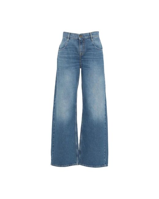 CYCLE Wide Leg Low Waist Jeans in het Blue