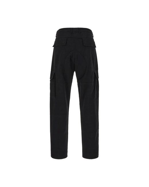 Marcelo Burlon Black Straight Trousers for men