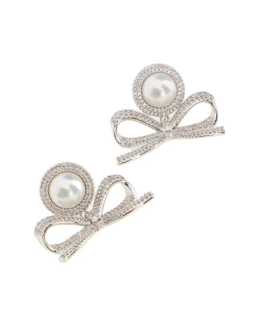 Self-Portrait White Earrings