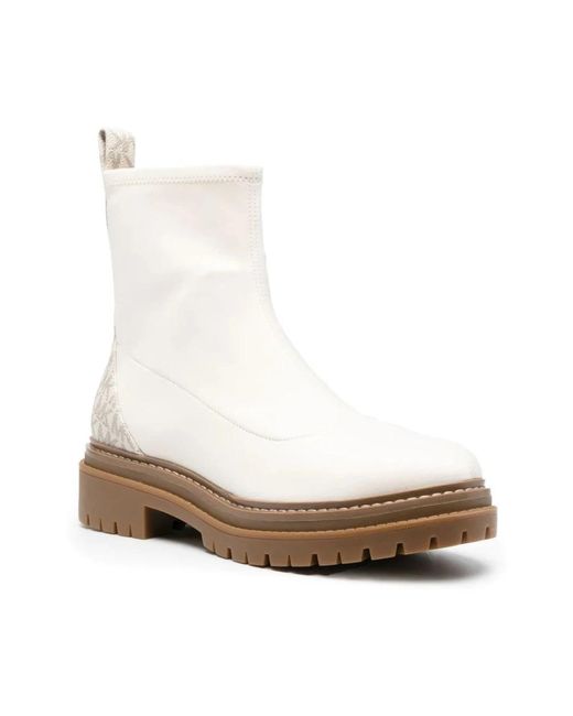 Michael Kors White Ankle Boots
