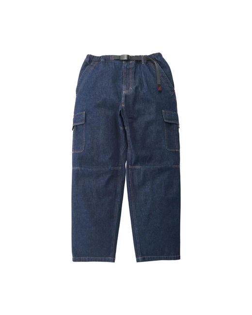 Gramicci Blue Straight Jeans for men
