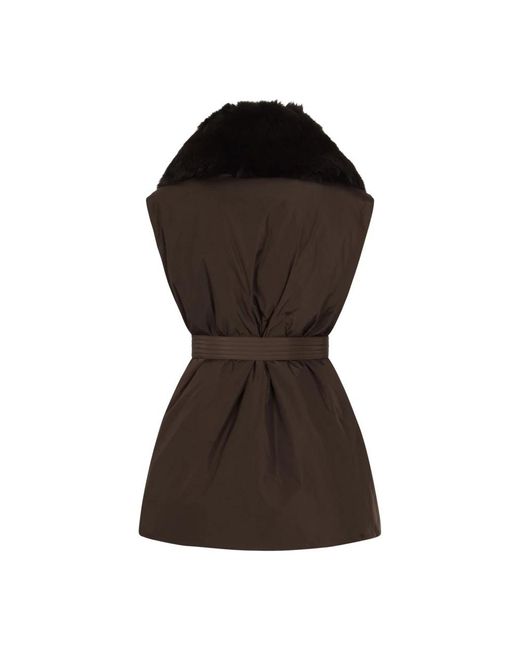 Yves Salomon Gilet 75Cm in het Black