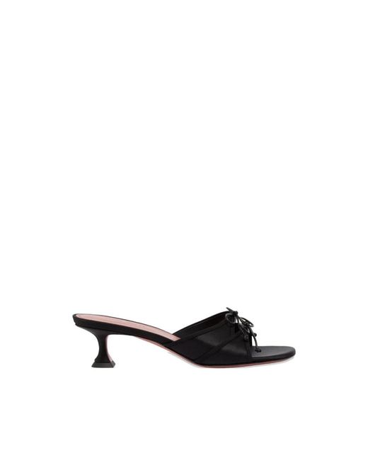 AMINA MUADDI Black Heeled Mules