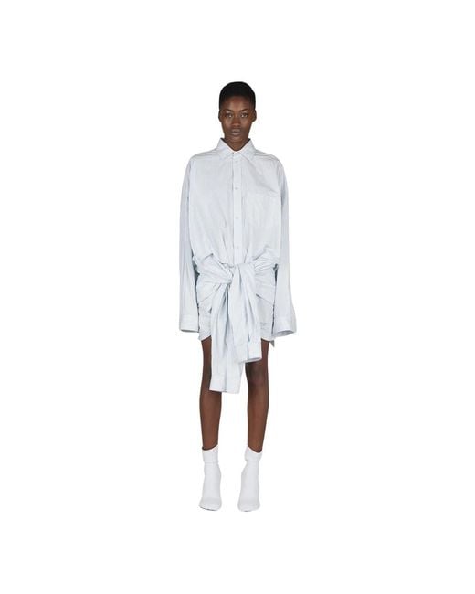 Balenciaga White Shirt Dresses
