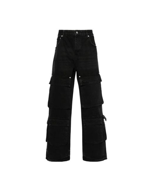 Represent Schwarze weite jeans zerissen zerstört in Black für Herren