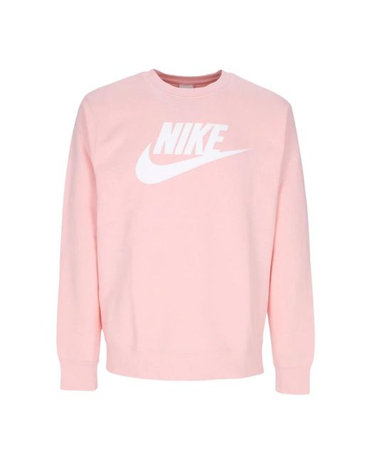 Nike Fitness ,Roze ,Katoen Graphic Crew Sweatshirt in het Pink voor heren
