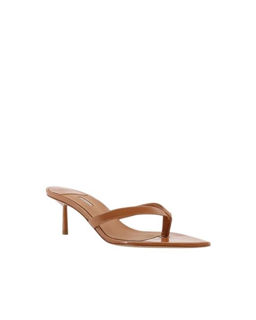 Le Silla Brown Heeled Mules