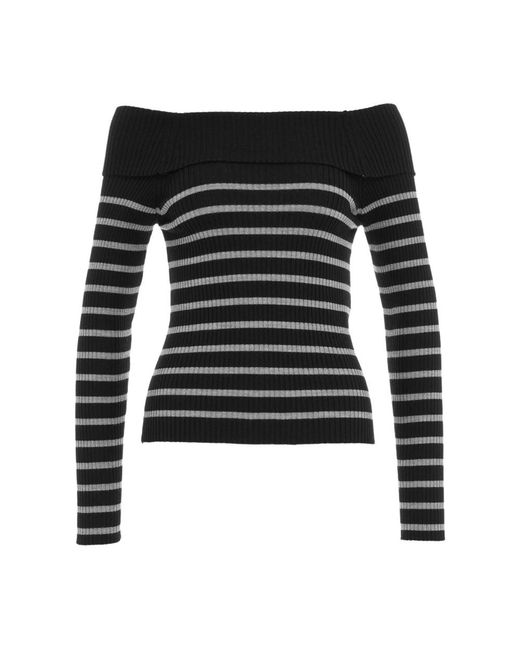 Semicouture Black Round-Neck Knitwear