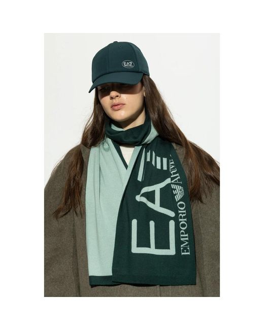 EA7 Accessoires ,Groen ,Polyester Baseball Cap in het Green