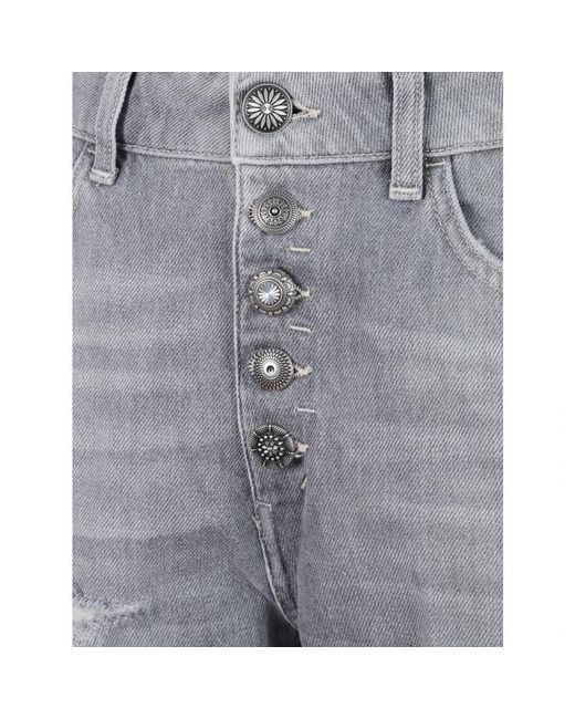 Dondup Gray Cropped Jeans