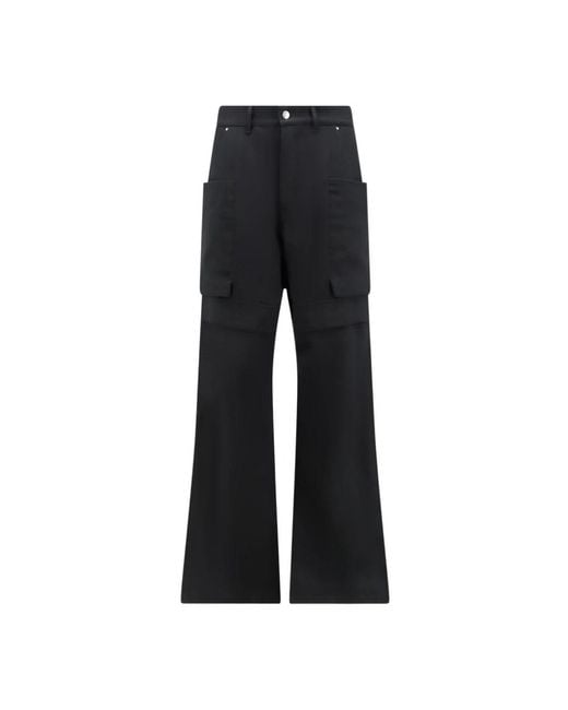 Rick Owens Black Wide Trousers for men