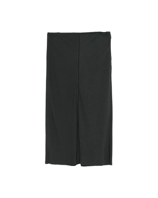 AMI Rokken ,Zwart ,Midi Rok Met Naaddetail Aan De Voorkant in het Black