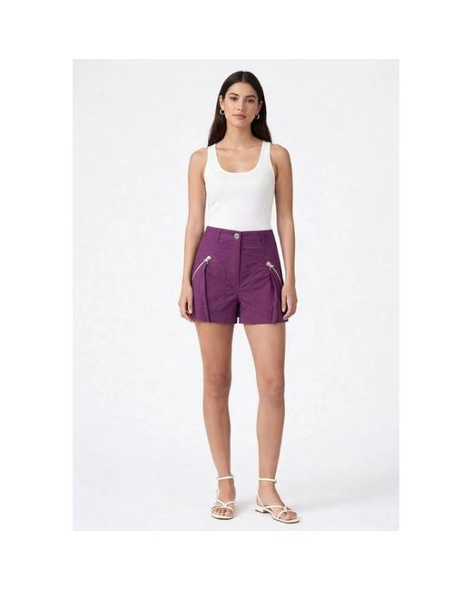 Pinko Purple Short Shorts