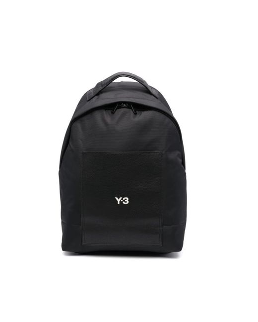 Y-3 Schwarzer gesteppter canvas-rucksack in Black für Herren