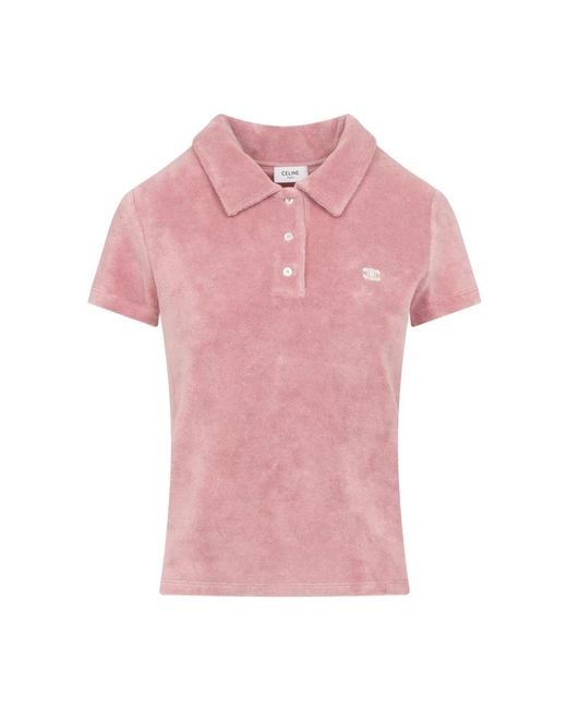 Céline Pink Polo Shirts