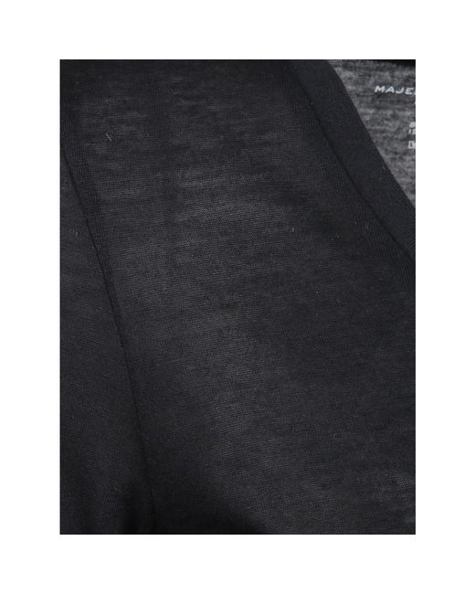 Majestic Filatures Black Long Sleeve Tops