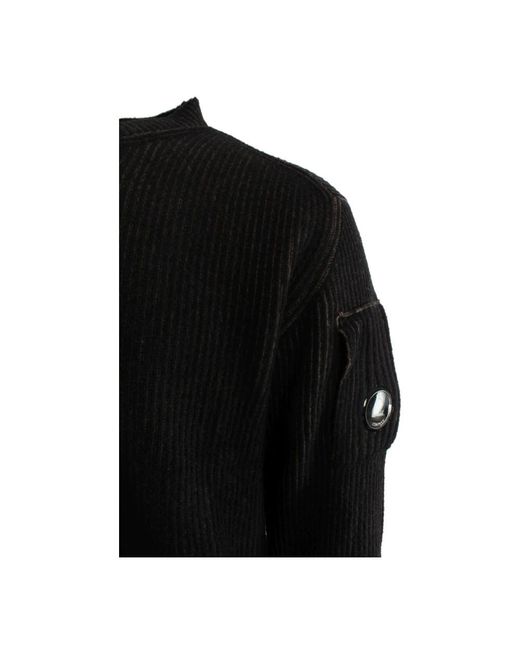 C P Company Black Round-Neck Knitwear for men