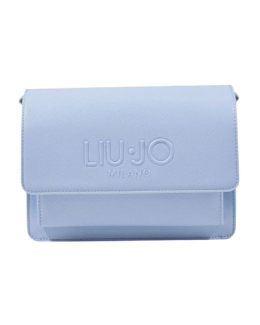 Liu Jo Blue Blau umhängetasche mit knopfverschluss