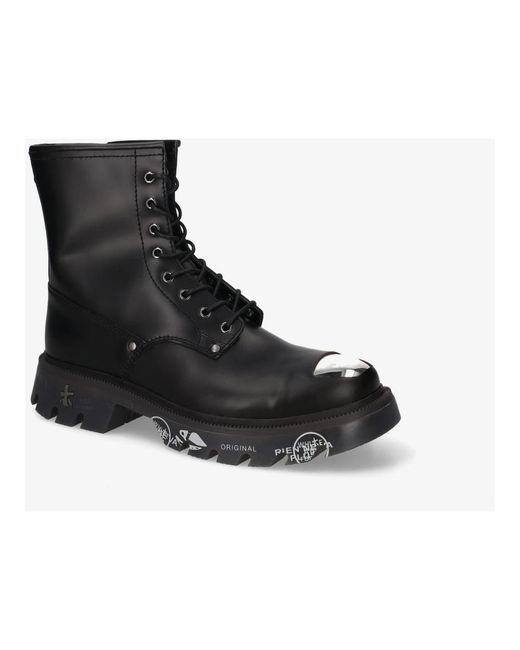 Premiata Black Lace-Up Boots for men