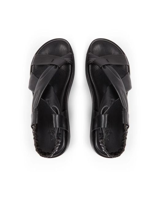 Cortana Black Flat Sandals