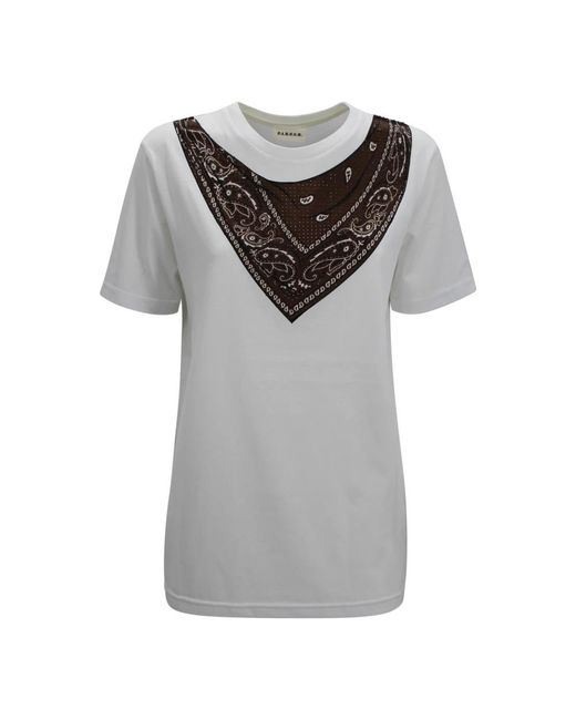 P.A.R.O.S.H. Tops ,Veelkleurig ,Katoen T-Shirts in het Gray