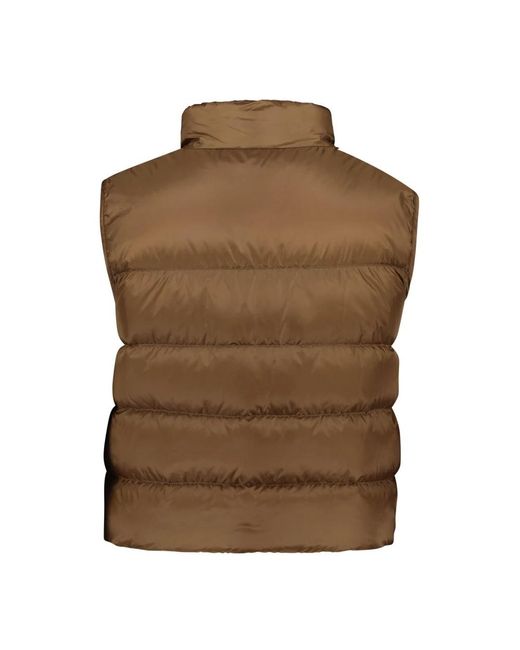Max Mara Cropped Padded Vest in het Brown