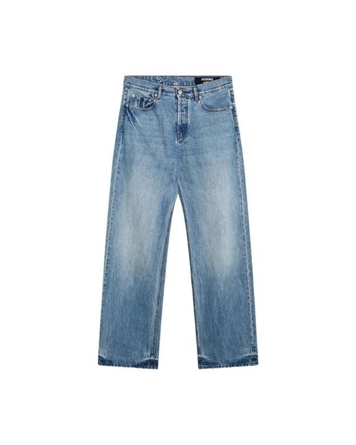 Jacquemus Blue Straight Jeans for men