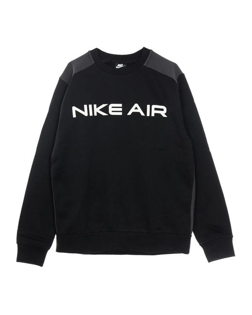 Nike Air crew sweatshirt schwarz/grau/weiß in Black für Herren