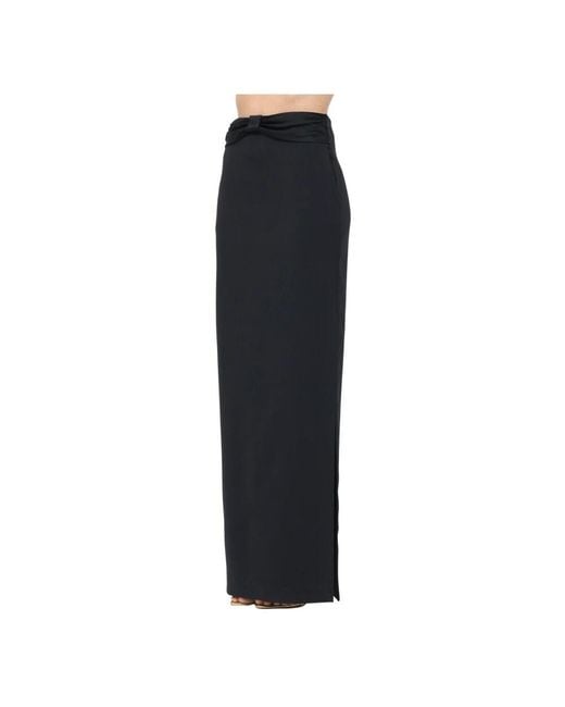 Elisabetta Franchi Black Schwarzer langer eleganter rock