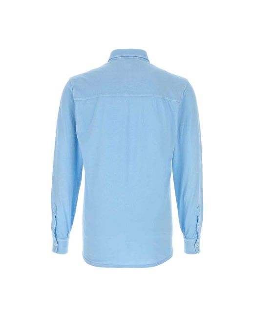 Fedeli Blue Casual Shirts for men