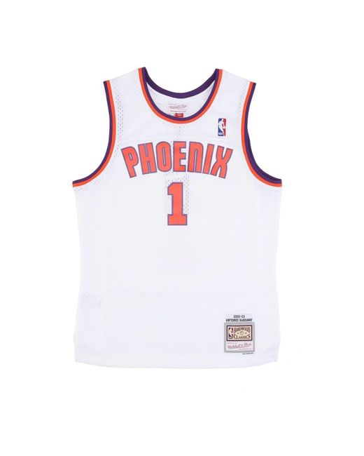Mitchell & Ness Fitness ,Wit ,Polyester Nba Hardwood Classics Tank Top in het White voor heren