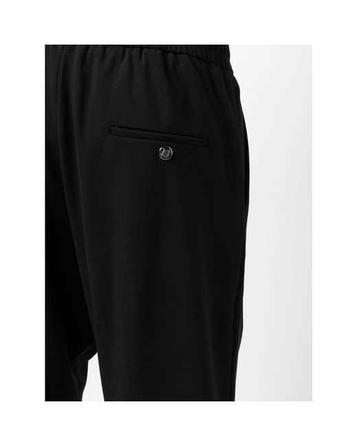 Balmain Broeken ,Zwart ,Katoen Zwarte Drop-Crotch Cropped Broek in het Black voor heren