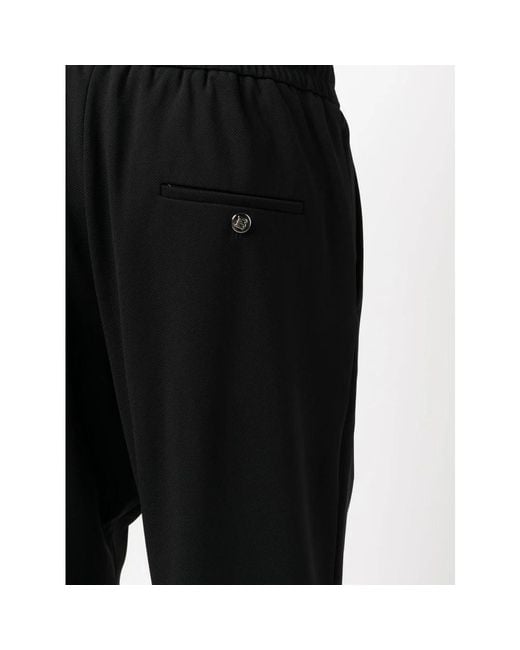 Balmain Broeken ,Zwart ,Katoen Zwarte Drop-Crotch Cropped Broek in het Black voor heren