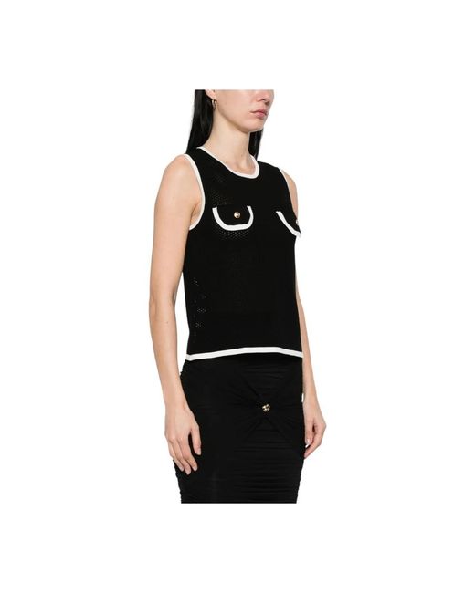 Elisabetta Franchi Black Sleeveless Tops